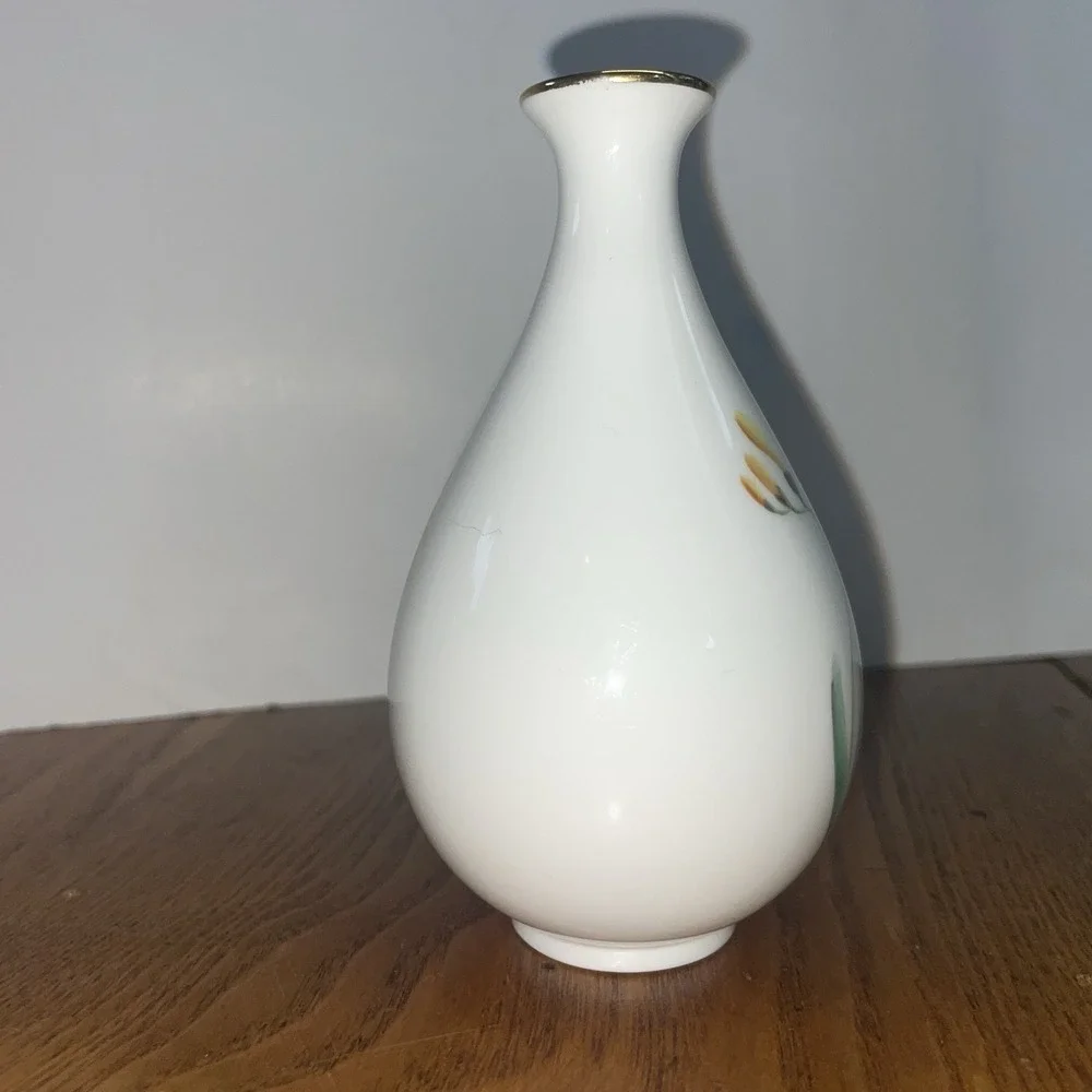 Signed Noritake‎ Bone China Single Flower Bud Vase Nippon Toki Japan